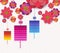 Oriental Happy Chinese New Year Blooming Flowers Design