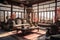 Oriental living room interior luxurious decorated generated by AI