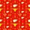 Oriental Lucky Chinese Icon Seamless Pattern