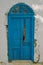 Oriental old blue door