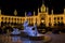 Oriental palace by night in Tivoli Gardens, Copenhagen.