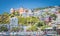 Oriental Parade boat sheds nestled below the iconic St Gerard`s Monastery