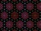 Oriental pattern purple color, illustration. Flower Mandala. Vintage decorative elements. Ornament. Isolated on a black background