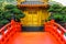 The oriental pavilion of absolute perfection in Nan Lian Garden, Chi Lin Nunnery, Hong Kong. The name of the tower means `Perfect