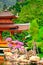 Oriental pavilion Traditional Chinese Arch at the garden in Hong Kong