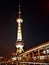The Oriental Pearl Radio & Television Tower in Shanghai city, China. Night and bright colours