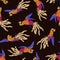 Oriental phoenix pattern