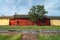 Oriental red monument in Imperial City, Hue