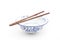Oriental round bowl with chopsticks