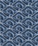 Oriental sea wave hand drawing seamless pattern background