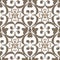 Oriental seamless pattern damask arabesque and floral brown elem