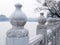 Oriental stone fence in Beihai park