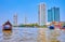 Oriental style ferry on Chao Phraya river, Bangkok, Thailand