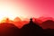 Oriental Sunset 3D render