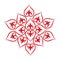 oriental tatar, Asian pattern, red background, heart pattern similar to a flower