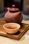 Oriental tea service on a tray