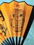 Oriental traditional fan printed with China Qing dynasty emperors