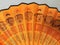 Oriental traditional fan printed with China Qing dynasty emperors