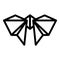 Origami bat icon outline vector. Geometrical animal