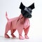 Origami Black And Pink Dog: Playful And Ironic Paper Craft