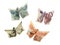 Origami butterflies euro, dollar, ruble