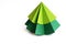 Origami Christmas tree paper on white background