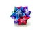 Origami colorful flowers isolated