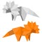 An origami dinosaur. Vector illustration on a white background