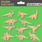 Origami dinosaurs stickers set