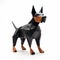 Origami Doberman Pinscher: Playful Paper Sculpture With Industrial Design Elements