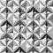 Origami flowers in a black and white seamless pattern