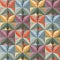 Origami flowers in trend colours seamless pattern