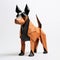 Origami German Terrier: A Detailed Paper Dog Sculpture