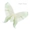 Origami green pastel butterfly