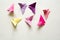 Origami Japanese paper butterflies