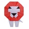 Origami lion head