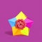 Origami multicolored star