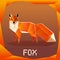 Origami orange Fox