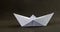 Origami paper boat