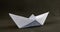 Origami paper boat