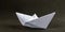 Origami paper boat