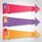 Origami paper colorful arrows