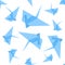 Origami Paper Crane Background Pattern. Vector