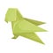 Origami Paper Parrot Vector Illustration. Made of Paper Polygonal Shaped Figure