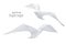 Origami paper seagull bird