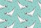 Origami pattern background with dinosaurs