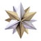 Origami silver bronze star