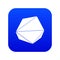 Origami stone icon blue vector