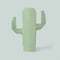 Origami succulent cactus plant on a pale blue background