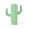 Origami succulent cactus plant on a white background